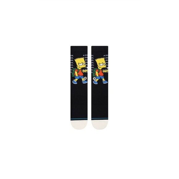 NWT Stance x THE SIMPSONS Troubled BART SIMPSON Large Crew Socks Men's 9-13 - Picture 2 of 3
